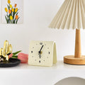 Ins cream style clock ornaments living room bedroom clock desktop decorations for home bedside silent desktop