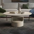 microcement coffee table modern casual living room special-shaped low table small apartment cream style small creative coffee table