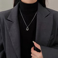 Hollow water drop metal normcore style necklace for women 2023new arrivalbest sellingniche styleaccessible luxury clavicle chaineleganteasiest for match