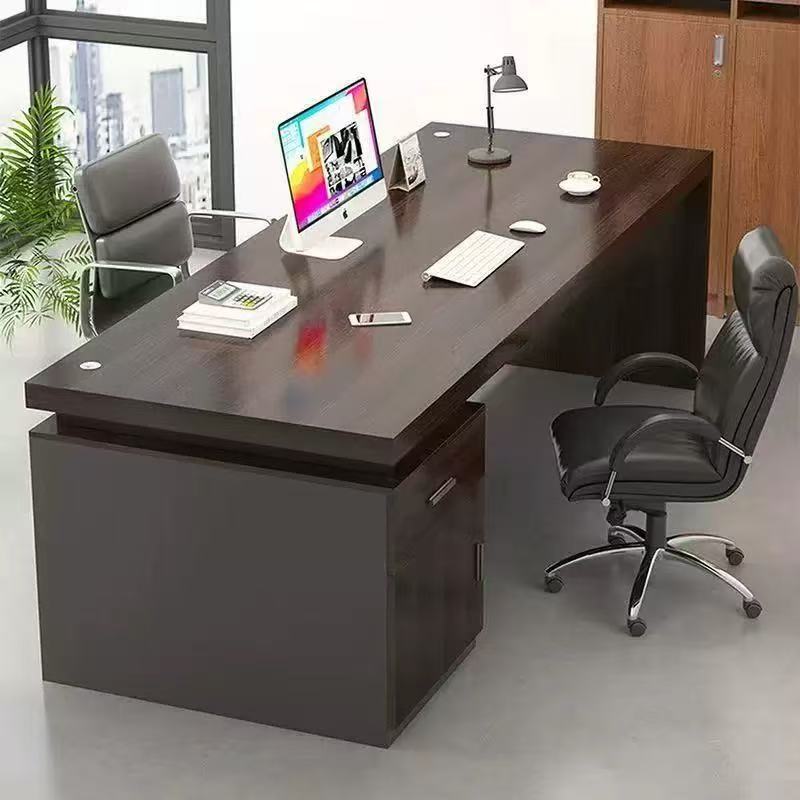 Modern home office desk computer table chair set - thickened desktop study desk - executive office writing desk