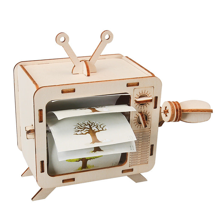 Steam hand animation machine TV creative DIY primary and secondary school students handmade materials technology small production