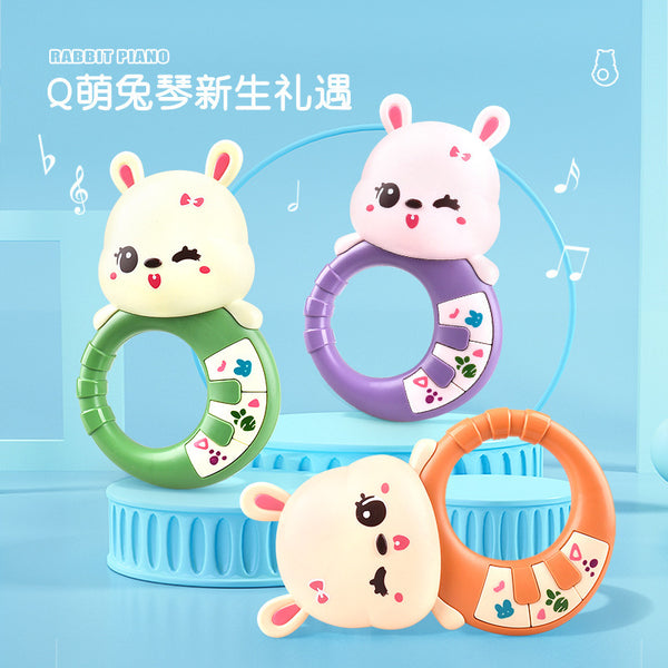 New infant toy rattle, music light grip bed bell, popular  e-commerce, baby soothing toys