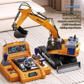 best-selling jumbo remote control multi-functional control panel light and music excavator, a big toy for boys' construction vehicle enthusiasts