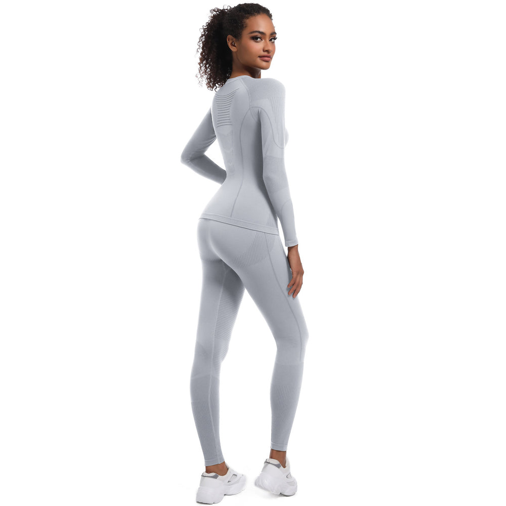 new arrival seamless long-sleeved yoga clothes for women, breathable tight sports ski clothes, outdoor running and cycling fitness clothes