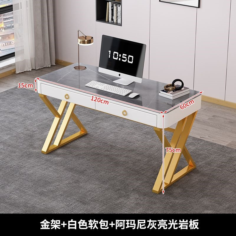 Slate desk accessible luxury modern italian computer desktop table for home simple office desk bedroom workbench study table