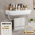 No-drill wall-mounted shelf - bathroom vanity organizer, light luxury storage for washbasin and sink