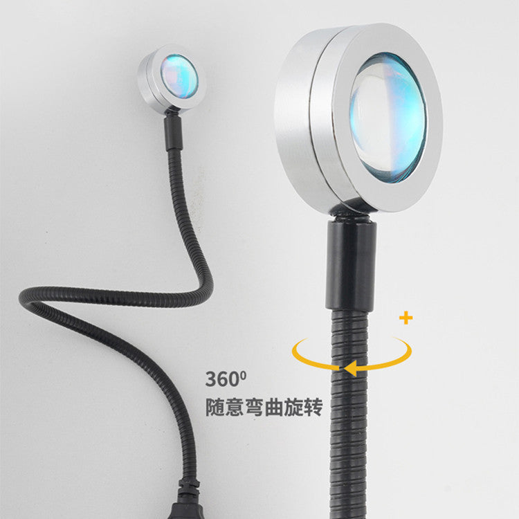 Internet celebrity bedroom projection live photo sunset sunset light photography filling light sunset light projection lighting ambient light