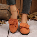 plus size round toe low heel small flats women's spring & fallnew arrivalelegant thick heel slip-on fashion pure color loafers