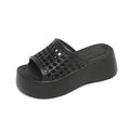 Cut outthick sole sandals women's summer outwearfashionnew arrival with skirtclassyfashioneasiest for match woven flip-flops