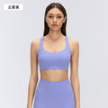 Sexy criss-cross back yoga bra - shockproof, push-up, skin-friendly, breathable running & fitness sports bra for women - d26057