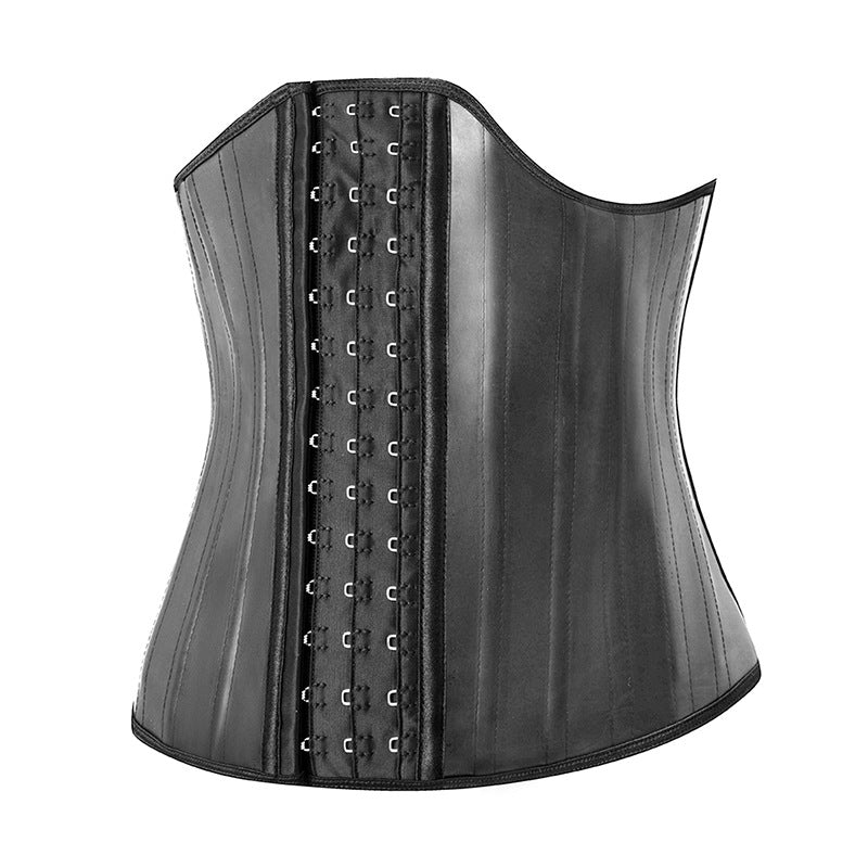Fashion hourglass queen breast support waist shaping latex corset waist training wholesale sports waistband tummy tuck belt for women