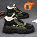 Men's cotton-padded boots 2025 new winter fleece-lined warm outdoor hiking waterproof non-slip high-top work martin snow boots