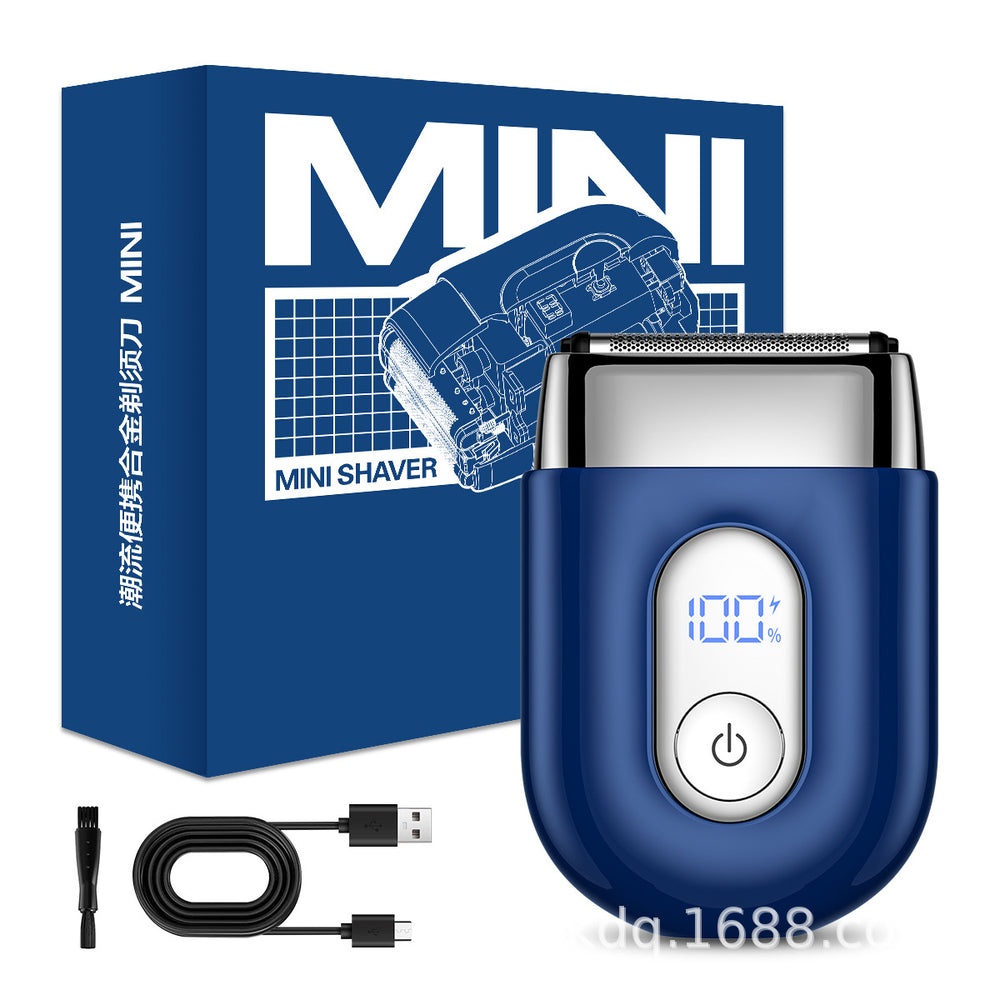 men alloy shaver reciprocating magnetic three-blade fast charging razor full body washable led display