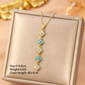 [titanium steel] fashionable and versatile four-leaf clover necklace for women, accessible luxury, high-end elegant clavicle chain jewelry