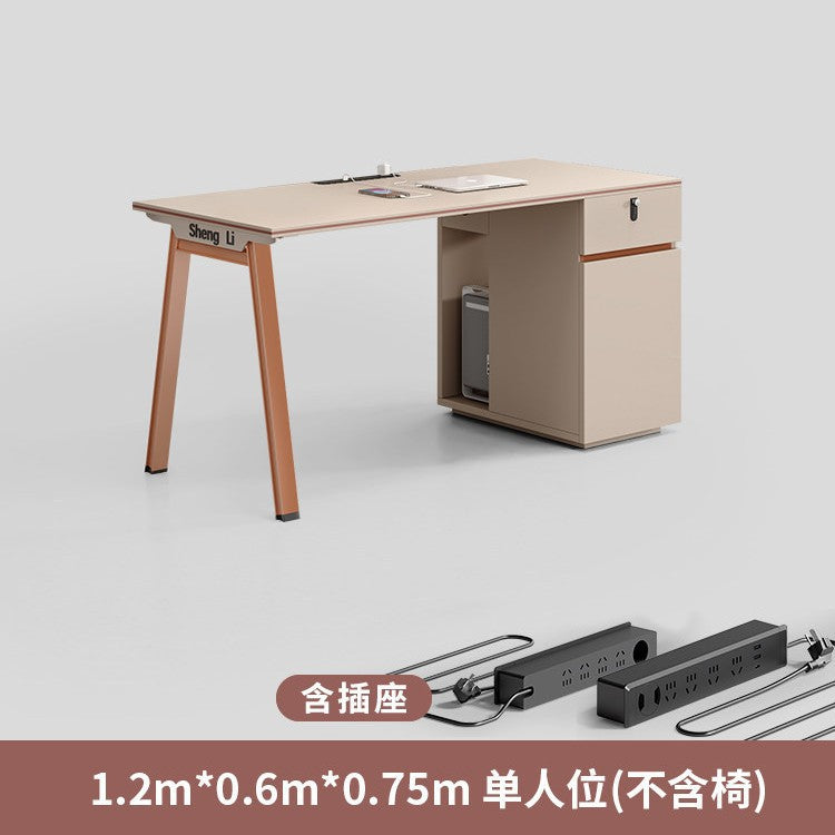 Saint li office desk and chair set - 4/6 seater minimalist modern office table with partition workstation computer desk