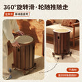Solid wood stool can be stacked for home living room rattan medieval style shoe changing coffee table round stool stacking stool chinoiserie jenga