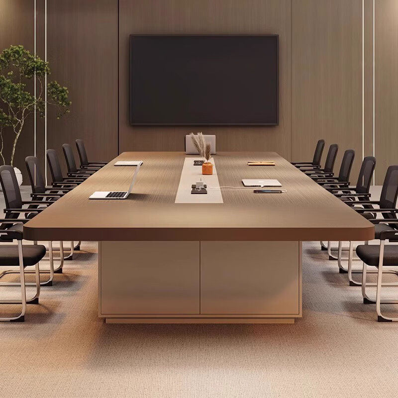 Saint-li large conference table, modern minimalist meeting room table and chair set, long table for staff training