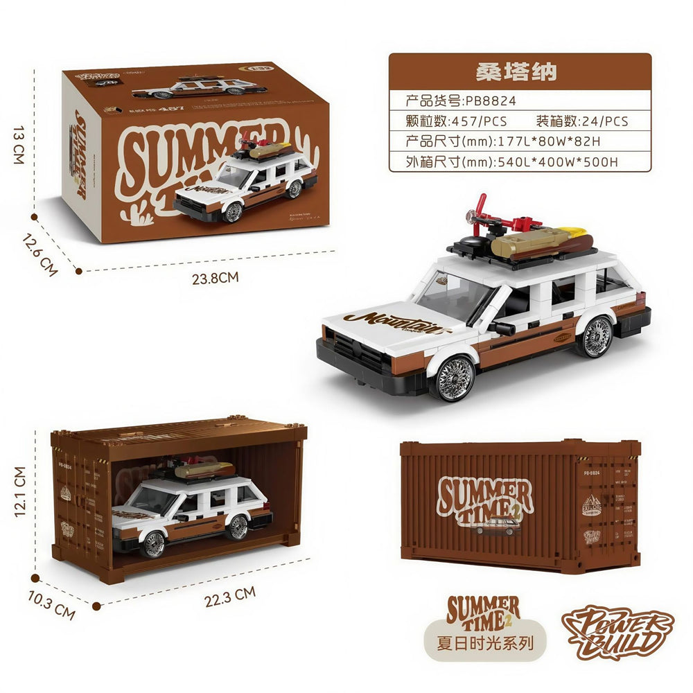 hot-selling pb platinum travel crock pot mulberry container eight-grid car assemble building block toy car model ornaments