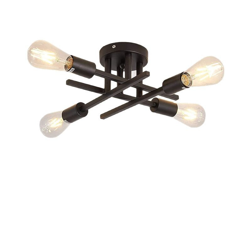 Cross-border  eBay independent station LAZADA ceiling lamp American retro wrought iron ceiling lamp study lamp