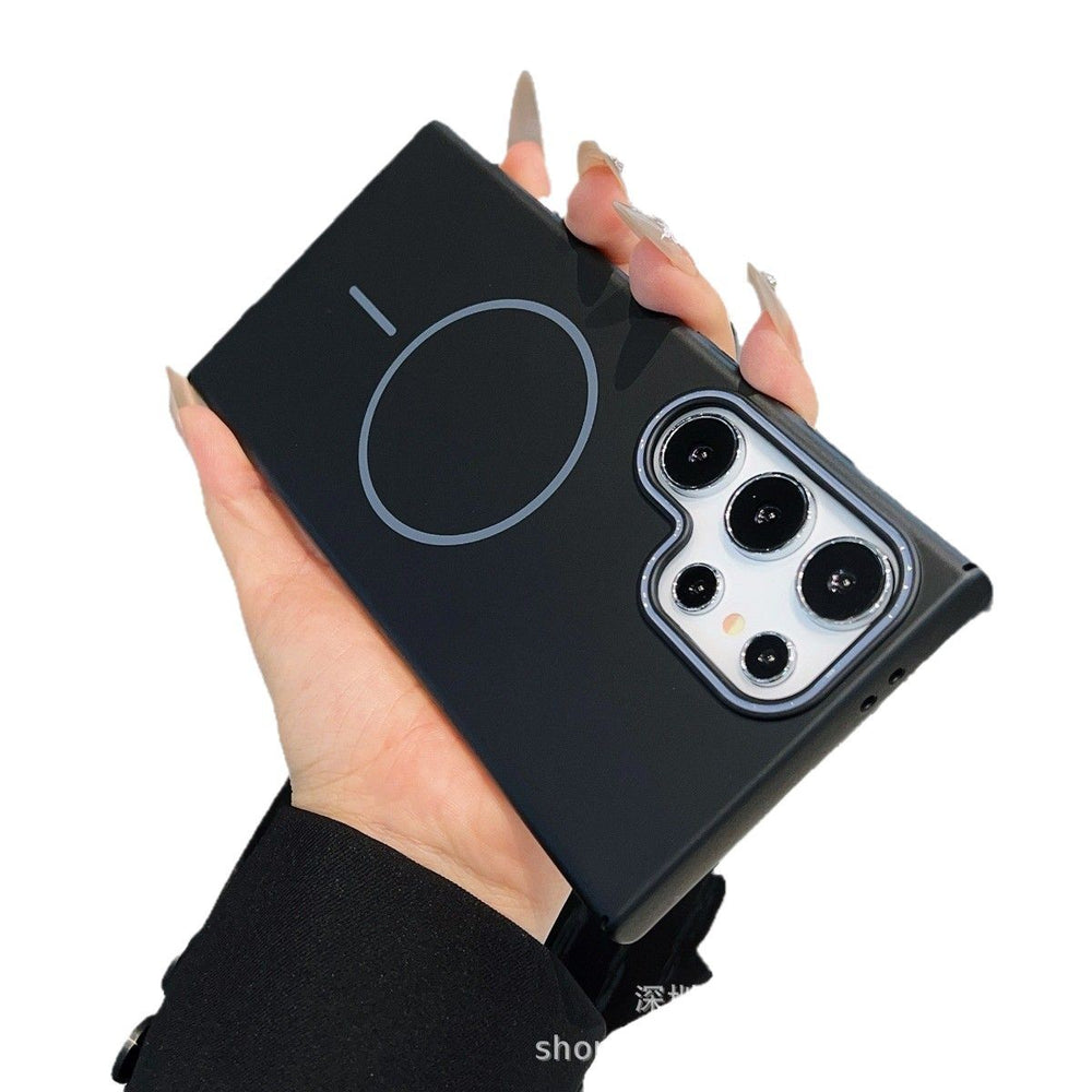 Suitable for samsung s26ultra soft fine ring magnetic phone case s25plus skin-feeling magnetic anti-fall protective case