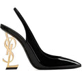 European and american closed-toe high heel sandals for women, summer 2026, letter heel, pointed toe, open back high heels