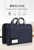 Waterproof business document briefcase canvas portfolio men's handbag file bag card holder conference material bag