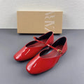 Za women's flats - 2024 summer new collection - bright red patent leather mary janes - ballet flats - women's shoes