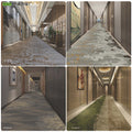 Custom hotel carpet for hallways and aisles, hotel guest room bedside rug, thickened nylon b1 flame retardant full coverage floor mat