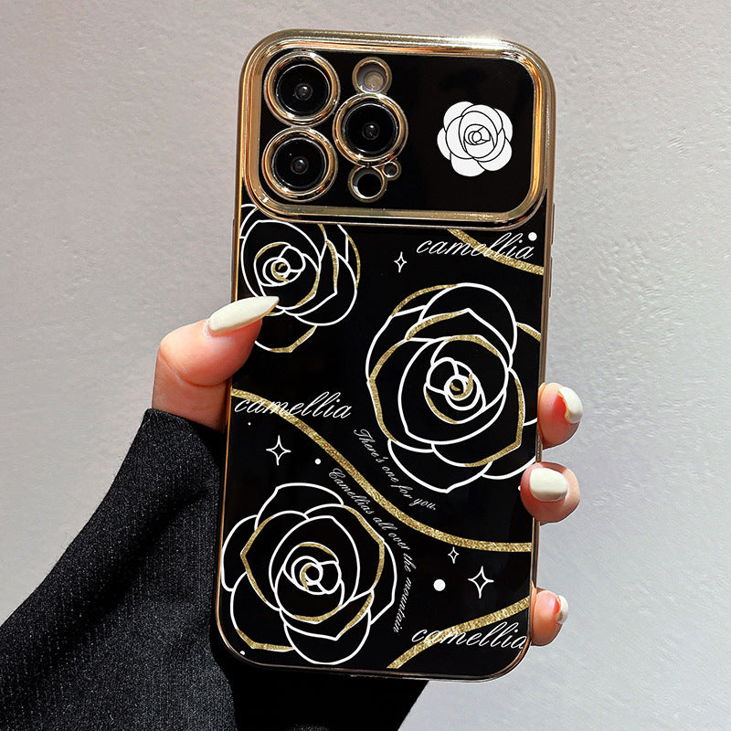 Large window electroplating suitable for apple 15pro butterfly starry sky mobile phone case iphonexr/13 bracelet soft protective cover