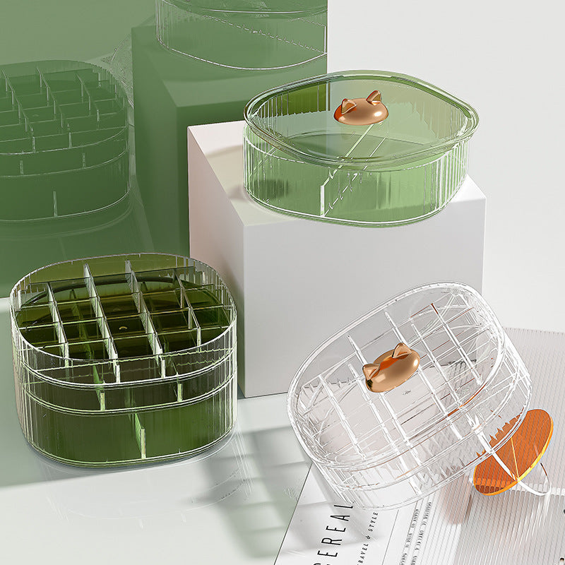 Liheng transparent storage box can be stacked with jewelry storage box, multi-layer princess ins style jewelry hairpin, small jewelry box.