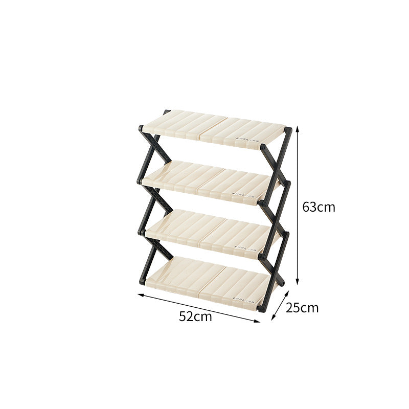 Simple door shoe rack multi-layer household installation-free foldable dormitory shoe storage artifact shoe cabinet storage shelf