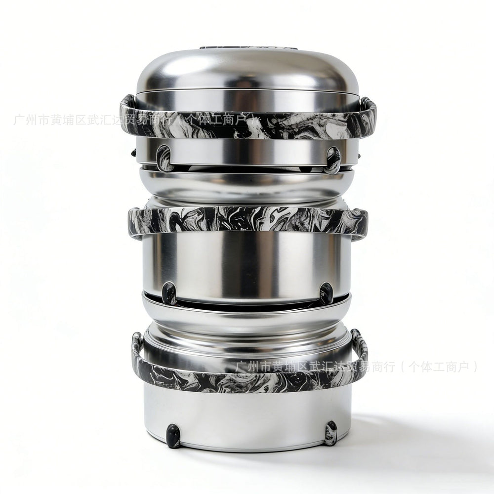 304 stainless steel portable food-grade large capacity insulated lunch box - wholesale insulated mealware for office workers
