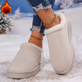 Exportplus size winter new arrival baotou half slippers women's outwear lambswool fleece-lined snow heattech cotton shoes wholesale
