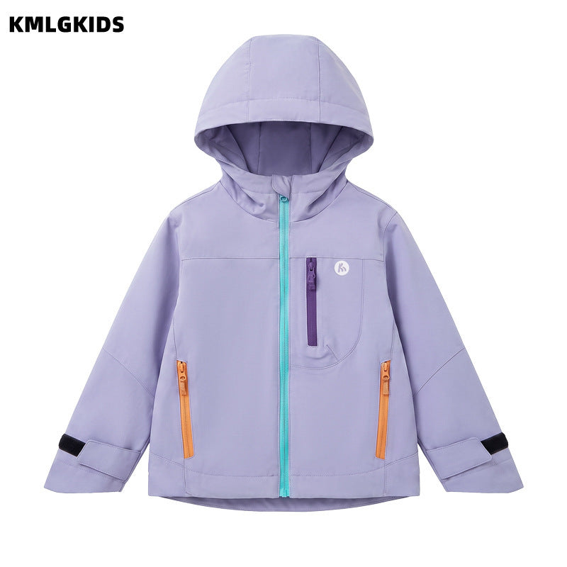 Factory direct girls' outdoor multi-color windbreaker - new autumn collection, wholesale hooded jackets for toddlers and young children