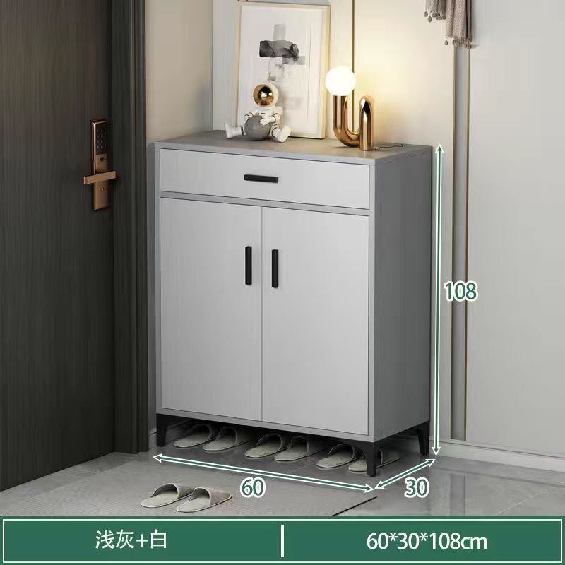 Entryway shoe cabinet storage organizer, large capacity shoe rack, indoor home shoe cabinet, hallway aisle shoe changing bench