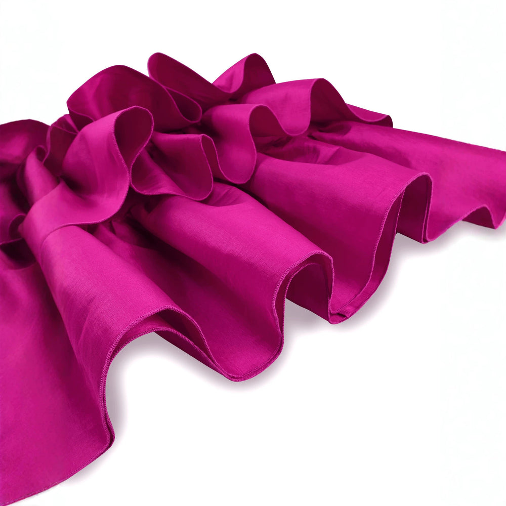 new arrival rose red ruffles skirt high waistslimming look hip-covering cake skirt banquet party dress skirt
