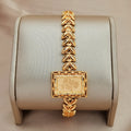 Vintage-inspired rose pattern square pendant bracelet, perfect for women's holiday parties, bridal showers, and weddings