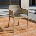 Plastic chair scandinavian dining chair for homethickenedcasual armrest courtyard outdoor backrest chair stool cut out dining table and chairs