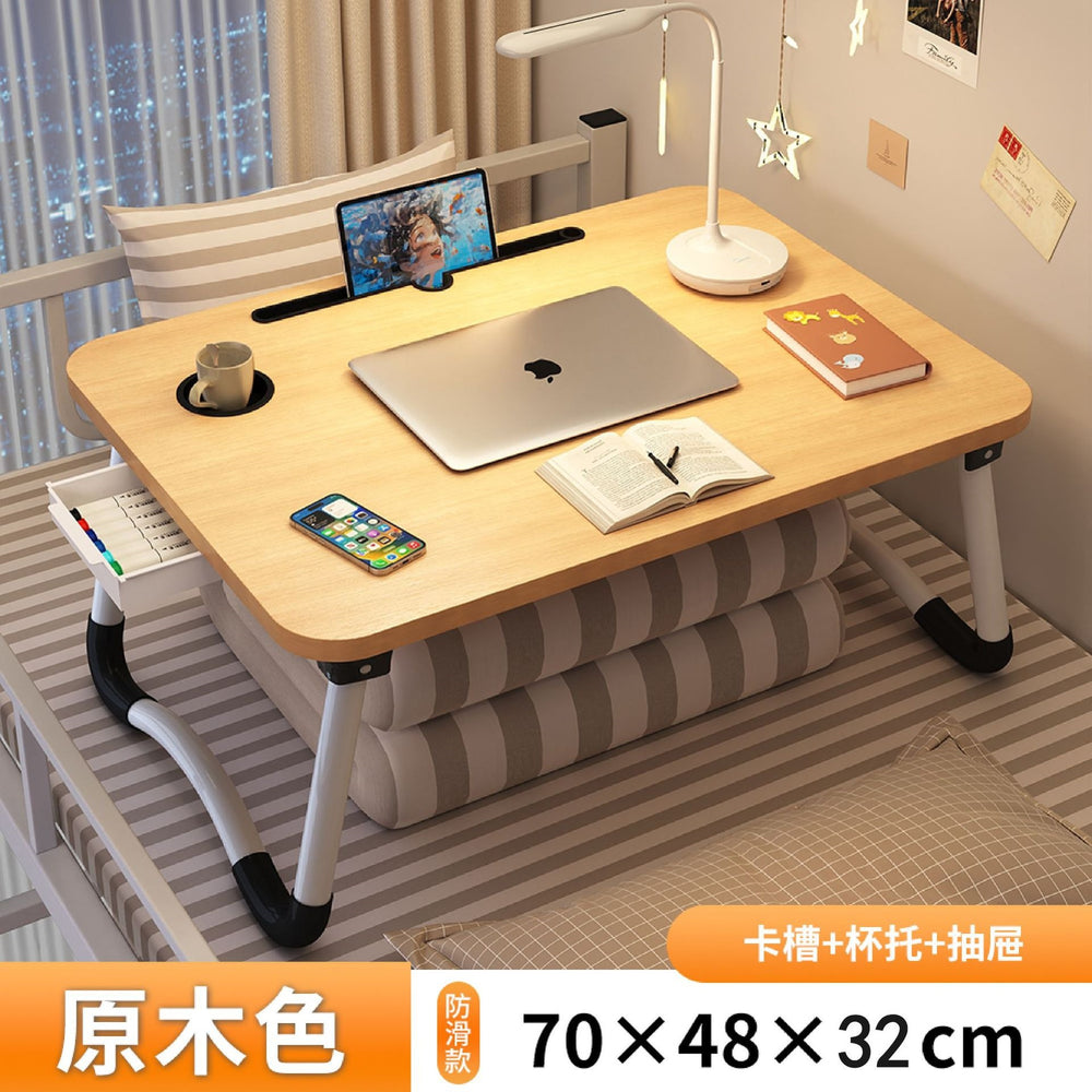 Small table on the bed, foldable computer desk, for home bedroom bay window desk, dormitory student dormitory lazy study table