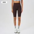 Summer high-waisted butt-lifting yoga shorts - barely-there feel, shaping, tight-fit, 5-inch shorts for women's outdoor fitness and sports - d25086