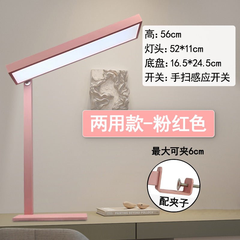 Full spectrum eye protection study desk lamp - ideal for kids' study rooms, student dorms, and reading - foldable clip-on table lamp