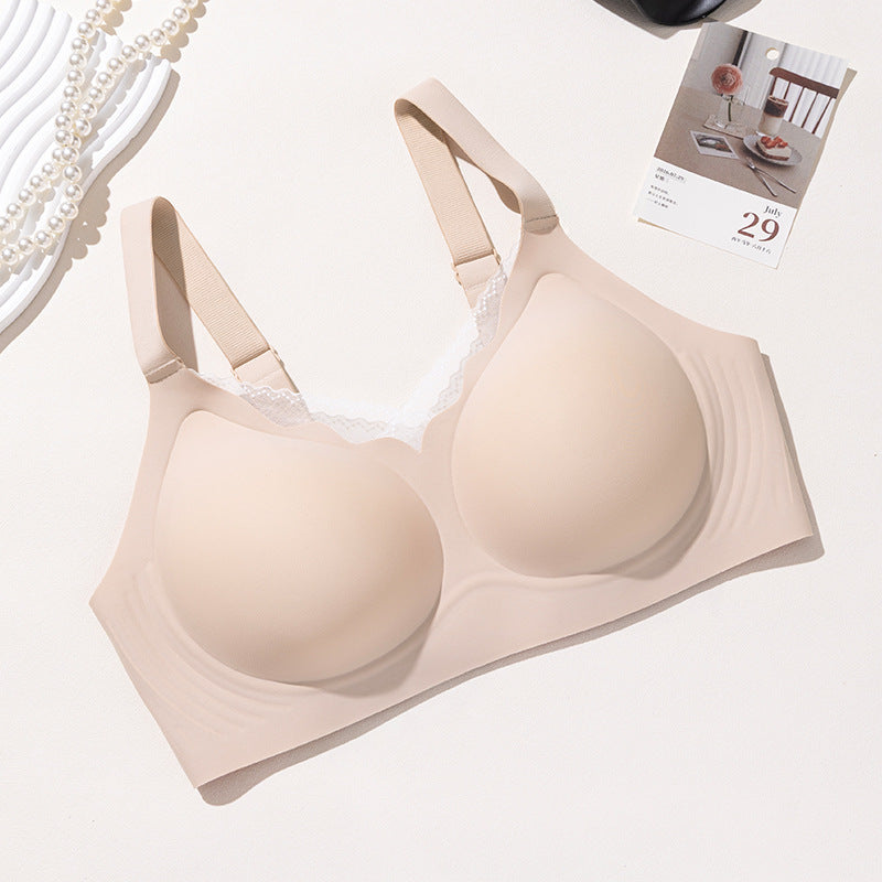 Amazon cross-border exclusive plus sizeintimates push-up jelly glue soft support fixed cup plus size seamless intimates