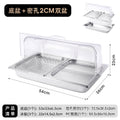 Bottom basin 6.5cm high + double grid inner basin with dense holes 2cm high + double flip lids (with 3 ice plates)