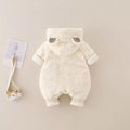 8-12 months baby winter clothes newborn lambswool fleece sweater romper baby fleece-lined thickened bodysuit