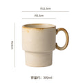 Creative stackable mug retro stoneware kiln cup for home office practical water cup milk cup goblet