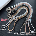 Square crystal backable cross-body mobile phone lanyard classy women's fashion mobile phone cross-body chain anti-lost popular chain