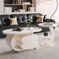 Modern minimalist sintered stone removable coffee table set - italian-inspired light luxury artistic coffee table for small living rooms