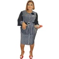 Export supply african plus size women's tops and skirts suitfashionprinting professional style grids formal wear special price