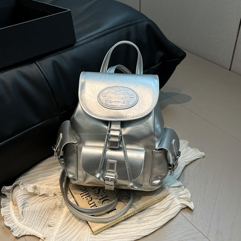 Cross-border Korean version backpack women's 2025 new fashion college style backpack versatile large-capacity casual backpack