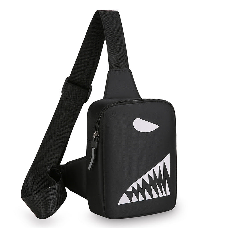 New men's breast bag, Japanese and Korean trend casual fanny pack, men's messenger bag, sports women's chest bag, shoulder backpack, small bag.